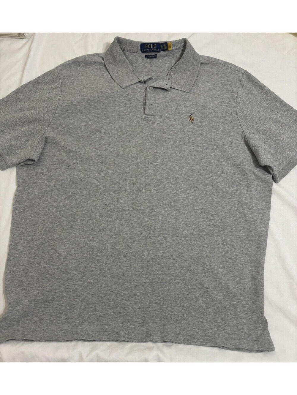 Polo Ralph Lauren Men's XL Teal  Gray Short Sleeve Polo Classic Fit Pony